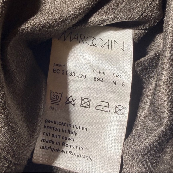 Women’s Marc Cain Faux Brown Suede Button Down Coat Jacket Size 42 - Picture 12 of 12